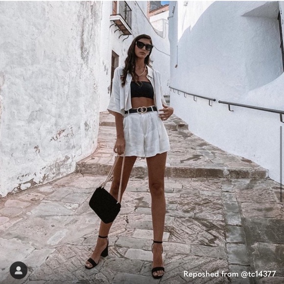 Zara Satin Effect Black Shorts and Top Set in Small - Picture 11 of 16